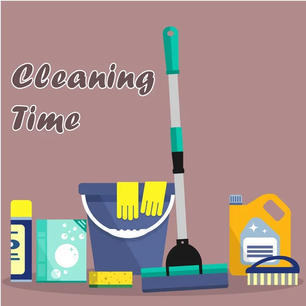 Pojęcie czasu czyszczenia — Wektor stockowy