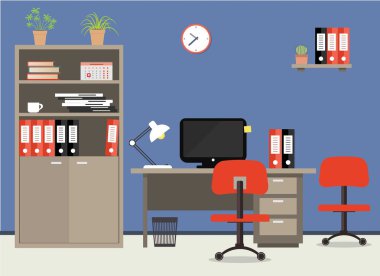 Ofis çalışanının çalışma yeri