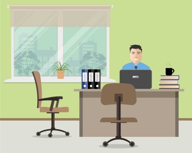 Web banner bir ofis çalışanı