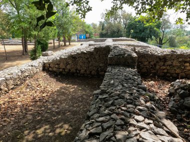 Dharmarajika site ancient Buddhist stupa in Taxila preserving relics, Taxila Pakistan, October 08 2025