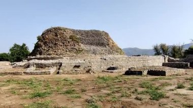 Panoramic view of Dharmarajika Stupa in Taxila Pakistan showcasing ancient Buddhist heritage