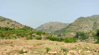 Doğal arazi katmanlı panoramik manzara