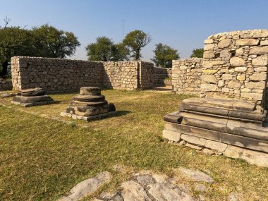 Walls and Columns View of Jandial Temple showing Ionic Columns and Ancient Wall Remains