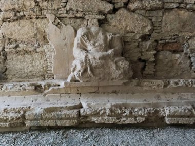 Heritage Gandhara stupa statues in meditation pose Taxila Pakistan