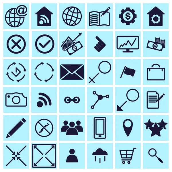 Tasarım öğeleri veya Infographics web simgeler kümesi. Vektör çizim eps 10.