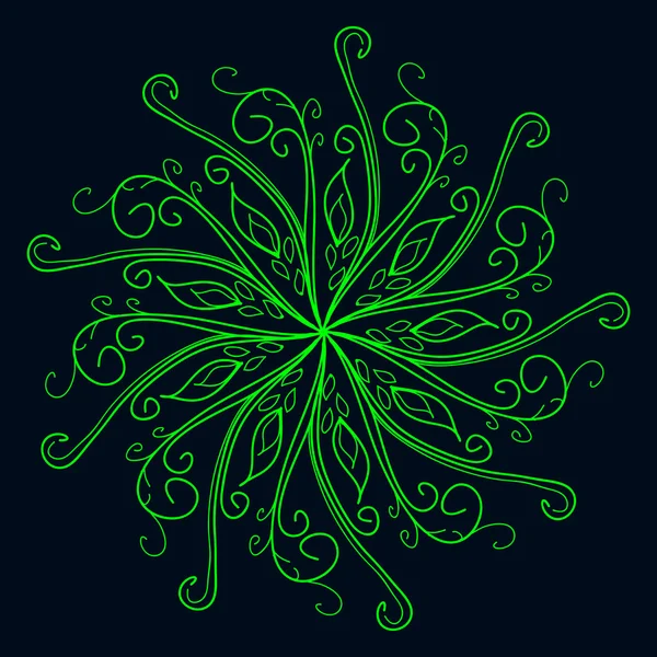 Siyah bir arka plan üzerinde vektör yuvarlak şekli.