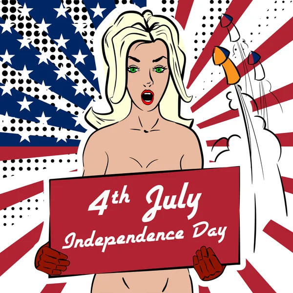 Kız bizi bayrak soyut bir arka plan üzerinde