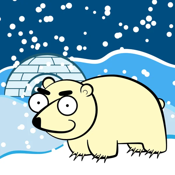 Cartoon-Eisbär — Stockvektor