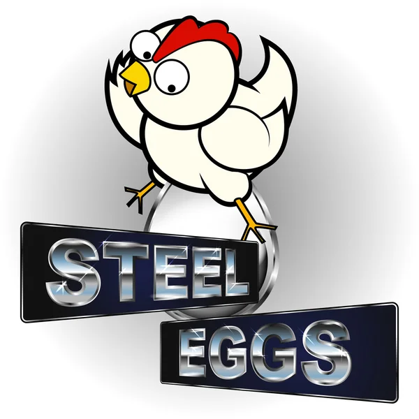 Κοτόπουλο κάθεται στα αυγά — Διανυσματικό Αρχείο