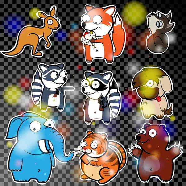 vahşi hayvanlar ile sopa kümesi