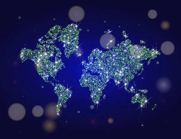 Altın parlak Dünya Haritası