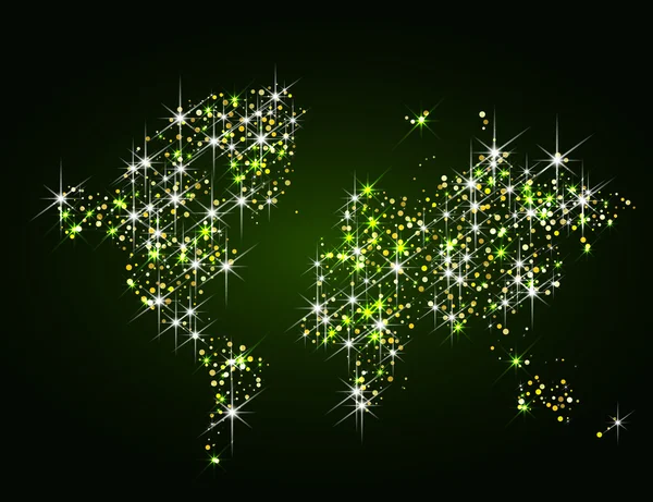 Altın parlak Dünya Haritası