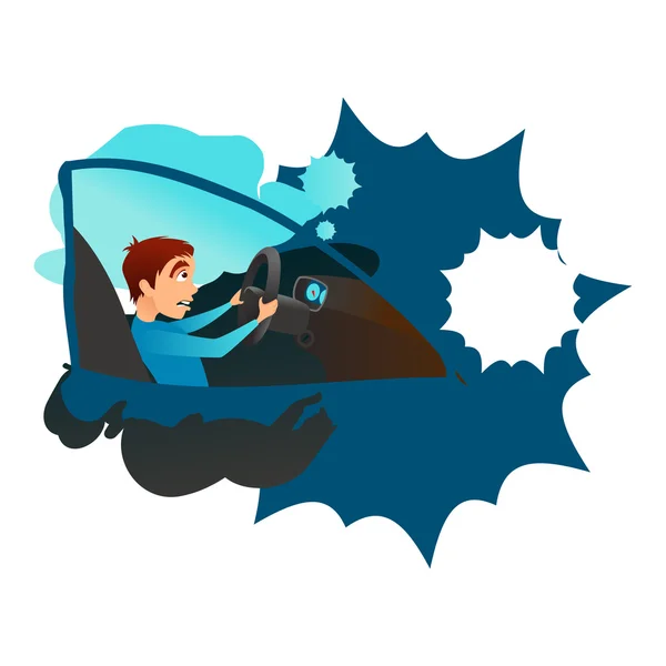 Into a car crash Vector Graphics