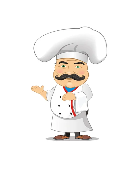 Illustrazione vettoriale dello chef per animazione, giochi, pose differenti, cucina — Vettoriale Stock