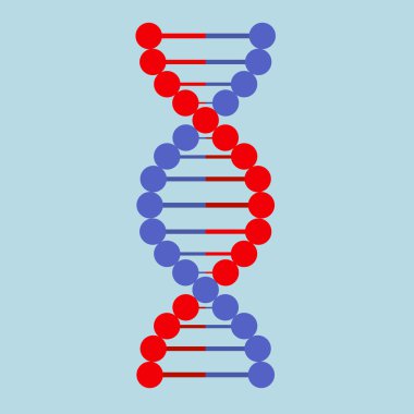 Vektör renk illüstrasyon Dna simgesi düz