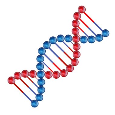 Vektör renk illüstrasyon Dna simgesi düz