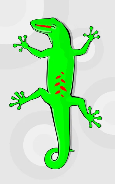 Illustratie voor groene gecko — Stockvector