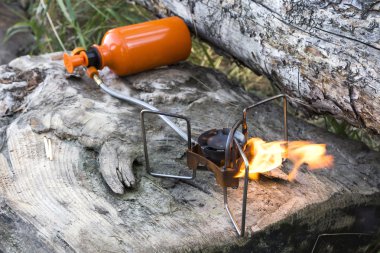 Taşınabilir Gaz yakıcı. kamp ekipmanları