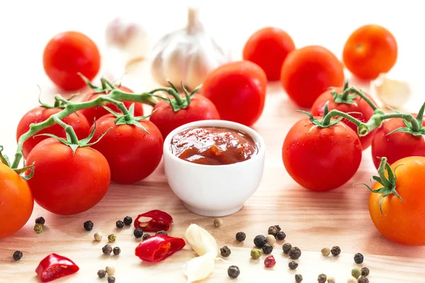 Ketchup. salsa de tomate salsa —  Fotos de Stock