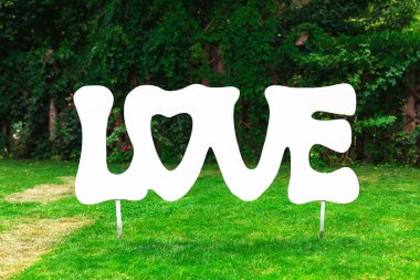 Antika ahşap yazıt Bahçe aşık.