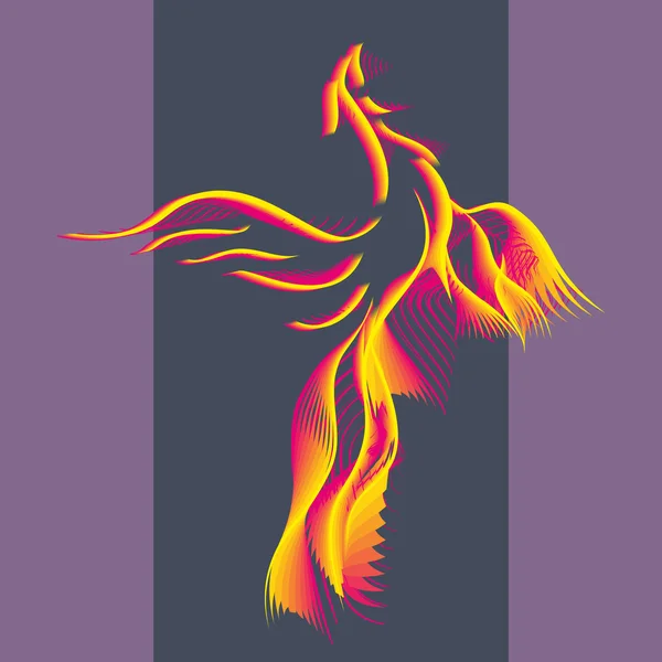 Symbol Phoenix bird — Stock Vector