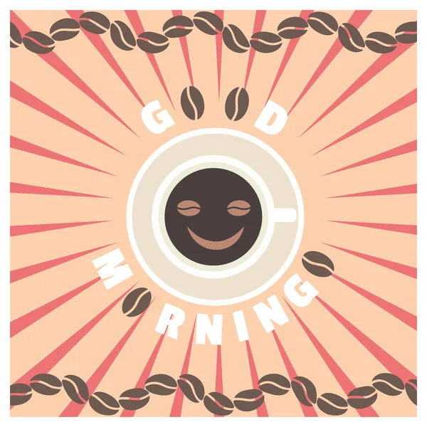 Hora del café. Buenos días. — Vector de stock