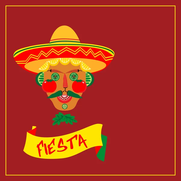 Menu Fiesta mexicana — Vetor de Stock