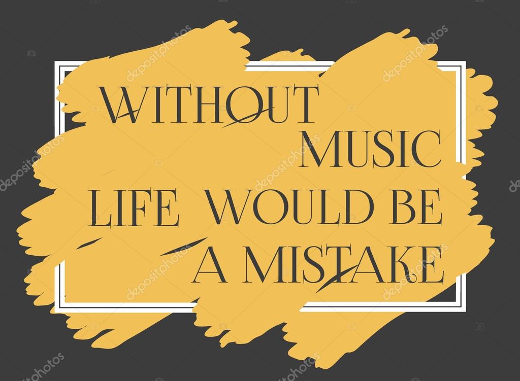 Motiverende citaat over muziek — Stockvector © 64samcorp
