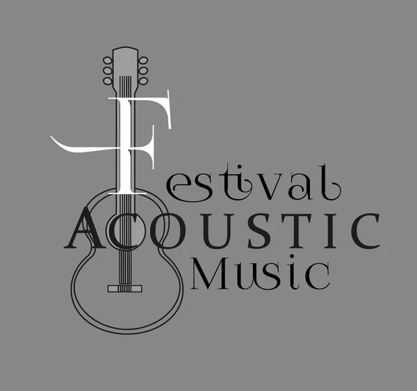 Template Design Poster: Festival di musica acustica — Vettoriale Stock