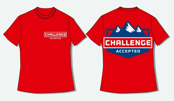 T-shirt con citazione sfida — Vettoriale Stock
