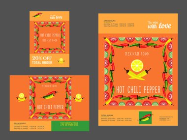 Restoran için şablonlar kümesi