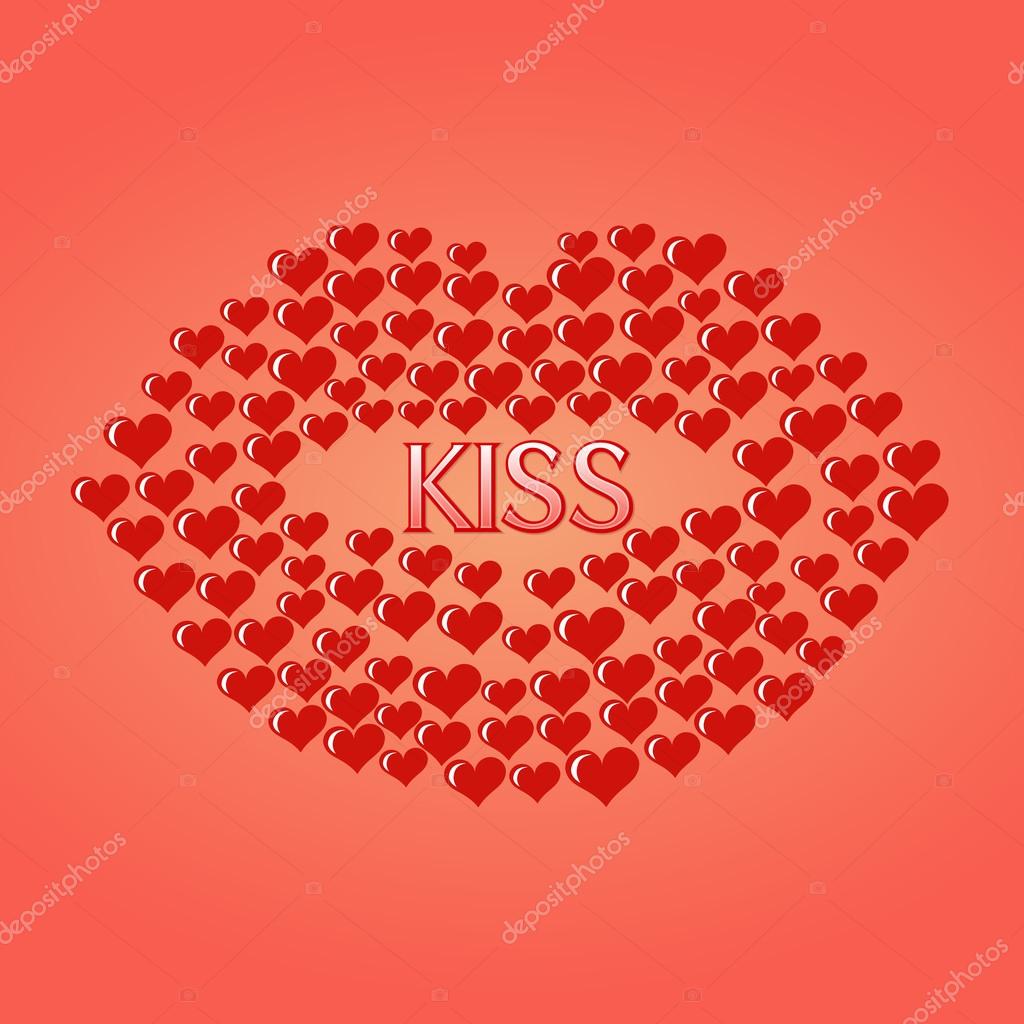 World kiss day. Kissing lips Stock Vector Image by ©  #117786620