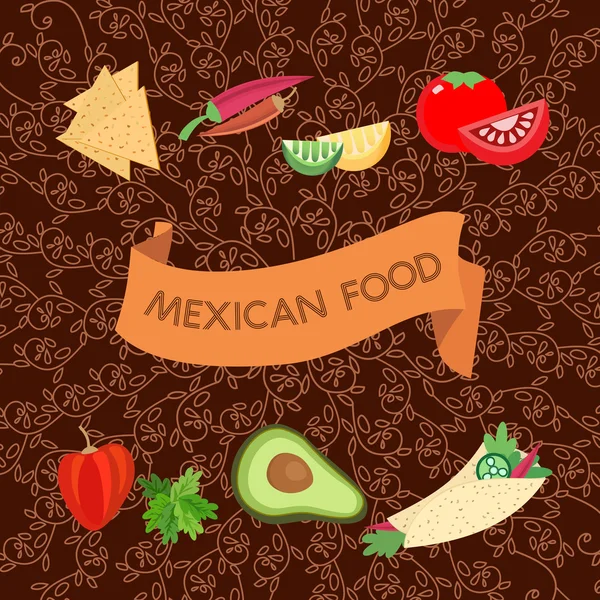 Mexico food Concept. — Stock Vector