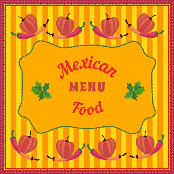 Mexican food menu — Stock Vector