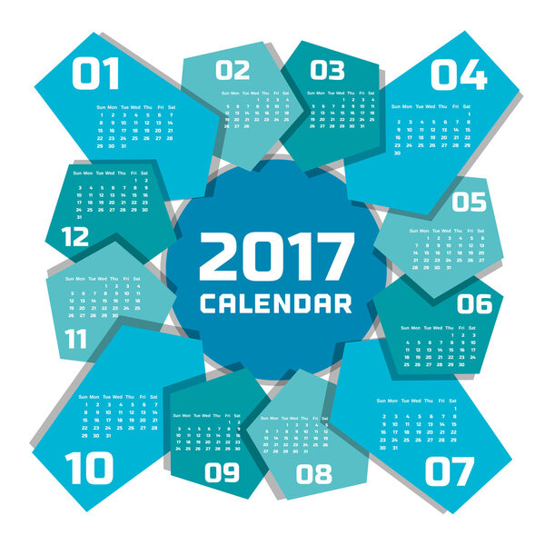 Calendar 2017 template