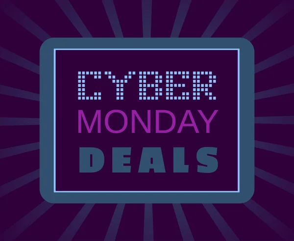 Cyber Monday ofertas — Archivo Imágenes Vectoriales
