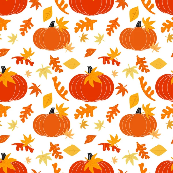 Şükran Günü 'n kutlu olsun. Şık, pürüzsüz vektör düz renk deseni. Tatlı balkabağı düşen yapraklar çizgi film tasarımı. Elle çizilmiş sonbahar hasadı bayram festivali resmi