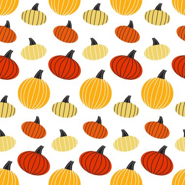 Şükran Günü balkabağı geometrik kusursuz desen