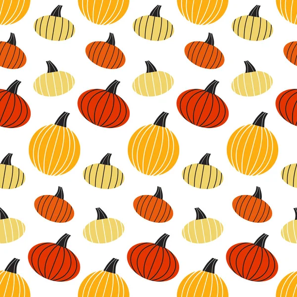 Thanksgiving pumpkin geometrical seamless pattern — Stock Vector
