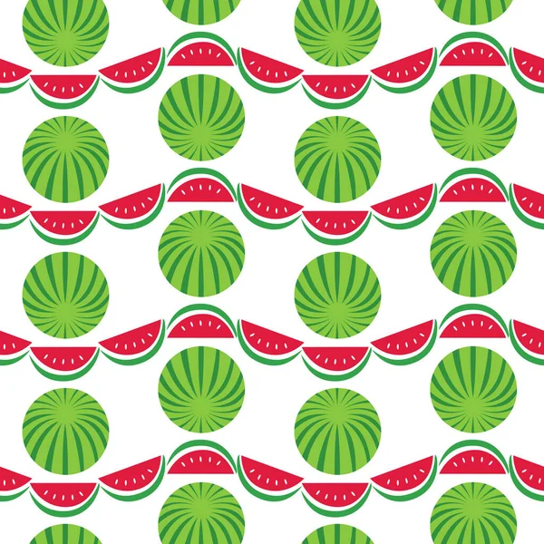 Melons d'eau motif vectoriel géométrique fond — Image vectorielle