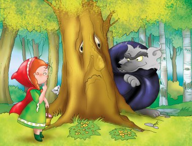 Red riding Hood ve büyük kurt
