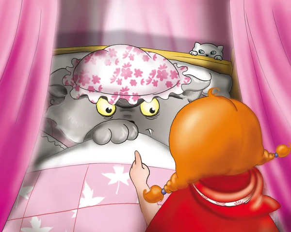 Büyükanne'nin yatakta kötü kurt