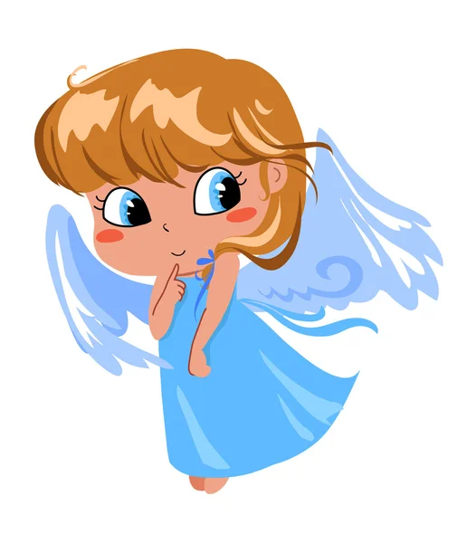 可爱的小害羞天使 — 图库矢量图片