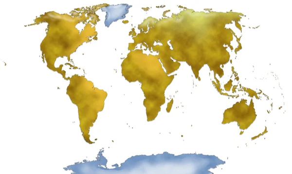 세계의 완전 한 지도 — 스톡 사진
