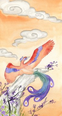 Colorful Phoenix artwork clipart