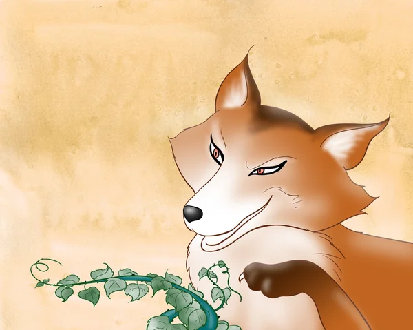 Astuto raposa vermelha apontando — Fotografia de Stock