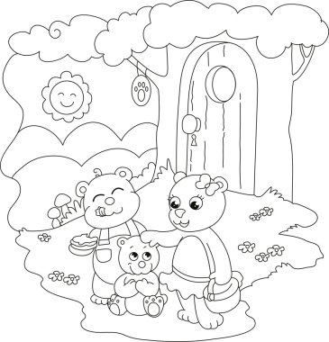 Şirin boyama ayılar