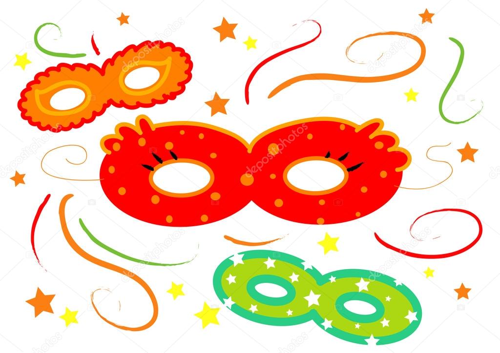 Carnival masks isolated vector