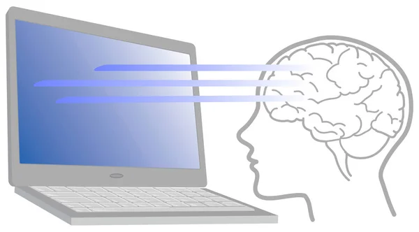 Efectos Teletrabajo Actividad Cerebral Ilustración Vectorial — Archivo Imágenes Vectoriales