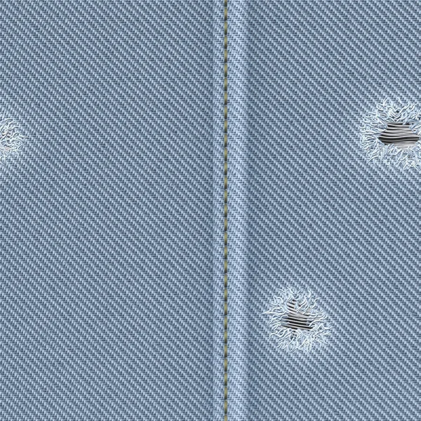 Corte de ganga estilizado. Abstrato fundo azul fechar acima tecido denim. Denim elegante com arranhões e buracos. Renderização 3D — Fotografia de Stock